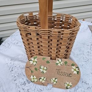 Vintage Basket Weave Toilet‎ Paper Holder 15"X 9 "